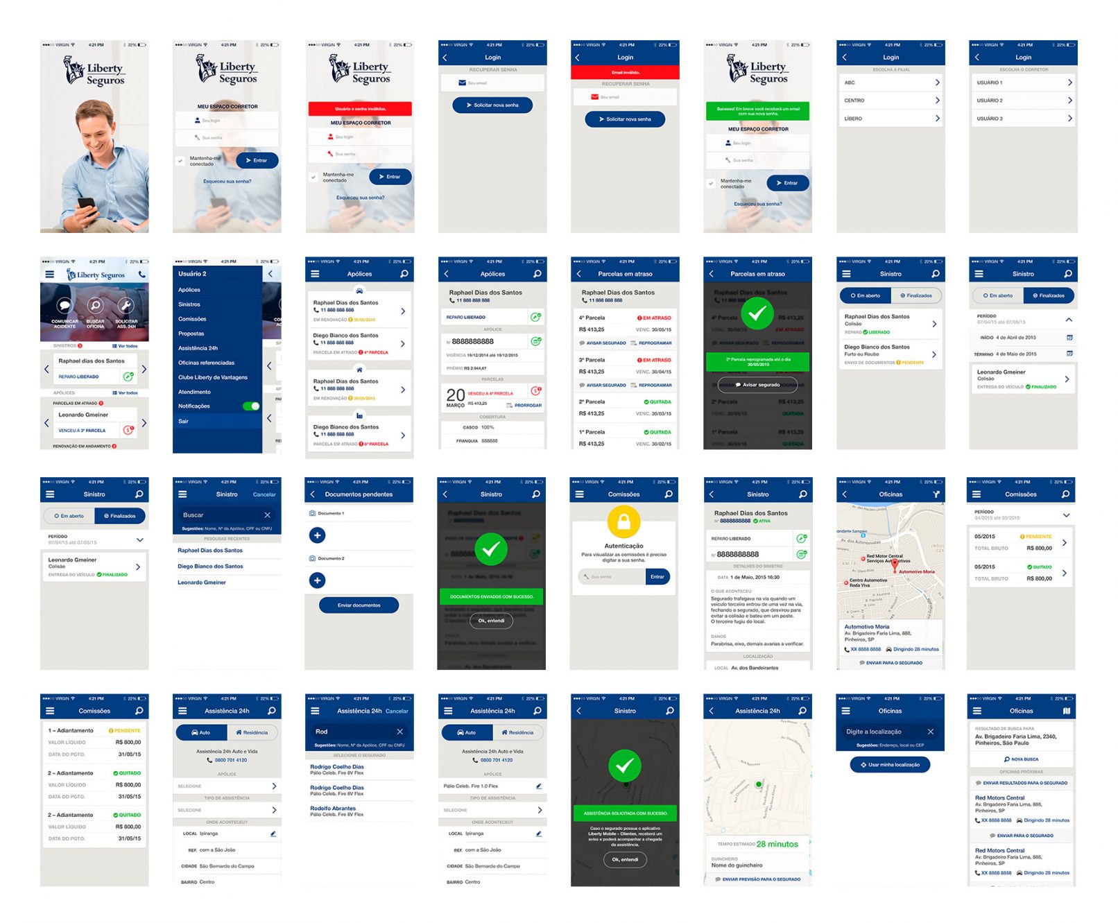 Apoio ao cliente Liberty